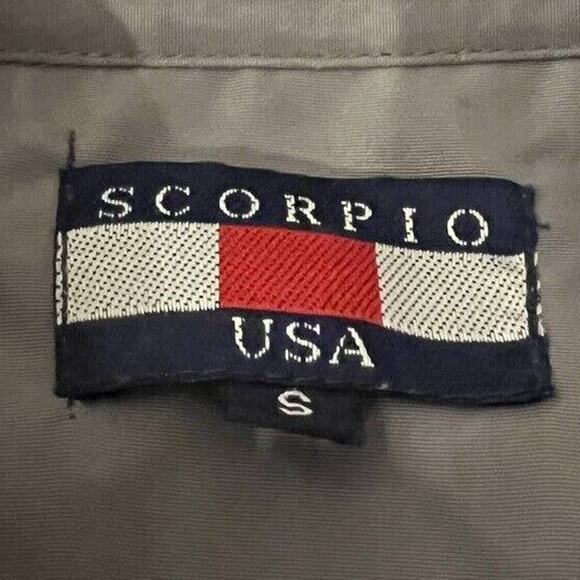 Vintage Scorpio Men's L/S Shirt Small Grey Silver Horse Theme Pearl Snaps - Picture 5 of 6